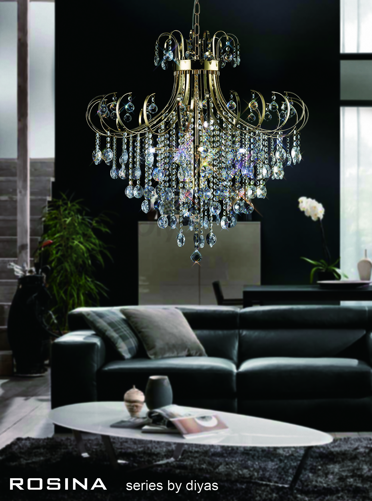 Rosina Crystal Ceiling Lights Diyas Contemporary Chandeliers Rosina Crystal Ceiling Lights Diyas Contemporary Chandeliers